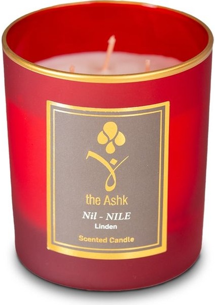 Balance Serisi Nil Mum - 185GR Ihlamur Kokulu Organik El Yapımı Dekoratif Cam Mum