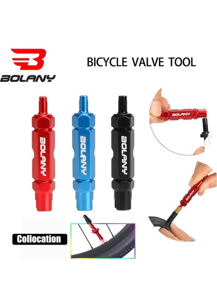 60GRESS Vana Stili Bolany Bisiklet Lastik Nozul Anahtarı Çok Fonksiyonlu Valf Çekirdek Aracı Çift Kafalı Taşınabilir Sökme Sökme Anahtarı Bisiklet Tamiri (Yurt Dışından)