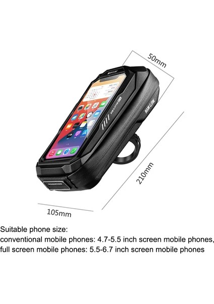 No.2 Tarzı Wıld Man Bisiklet Çantası Sert Kabuk Karbon Fiber Doku Su Geçirmez Dokunmatik Ekran Bisiklet Ön Üst Tüp Çanta Kılıfı Mtb Bisiklet Aksesuarı (Yurt Dışından)