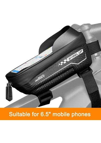 Model 2 Siyah Stil Bisiklet Bisiklet Ön Üst Tüp Çanta 7.0 Inç Dokunmatik Ekran Telefon Kılıfı Çanta Su Geçirmez Bisiklet Mtb Çerçeve Gidon Çantası Için Telefon Montajı (Yurt Dışından)