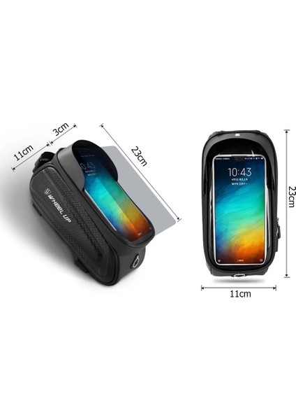 Model 2 Siyah Stil Bisiklet Bisiklet Ön Üst Tüp Çanta 7.0 Inç Dokunmatik Ekran Telefon Kılıfı Çanta Su Geçirmez Bisiklet Mtb Çerçeve Gidon Çantası Için Telefon Montajı (Yurt Dışından) fırsatları
