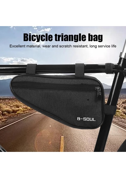 Lacivert Tarzı Aşınmaya Dayanıklı Dağ Bisikleti Ön Çerçeve Üçgen Çanta Pannier Yol Bisikleti Üst Tüp Kılıf Saklama Torbaları Bisiklet Aksesuarları (Yurt Dışından)