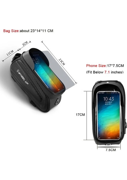 V32 Stili M Beden Yağmur Geçirmez Bisiklet Çantası Bisiklet Ön Cep Telefonu Tutacağı, Dokunmatik Ekranlı Üst Tüp Bisiklete Binme Yansıtıcı Mtb Aksesuarları (Yurt Dışından)