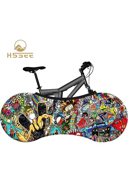 No.7 Tarzı Hssee Graffiti Serisi Bisiklet Kapalı Toz Kapağı Yüksek Li Elastik Kumaş 26 "-28" Yol Bisikleti Kapağı Bisiklet Aksesuarları (Yurt Dışından)