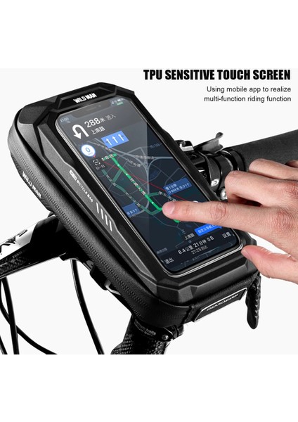 K Tarzı Wıld Man Bisiklet Çantası Sert Kabuk Karbon Fiber Doku Bisiklet Üst Tüp Çanta Yağmur Geçirmez Dokunmatik Ekran Bisiklet Telefonu Çanta Bisiklet Aksesuarları (Yurt Dışından) fiyatları