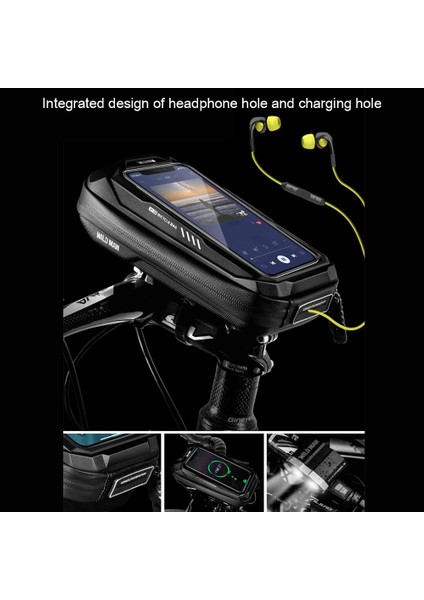 K Tarzı Wıld Man Bisiklet Çantası Sert Kabuk Karbon Fiber Doku Bisiklet Üst Tüp Çanta Yağmur Geçirmez Dokunmatik Ekran Bisiklet Telefonu Çanta Bisiklet Aksesuarları (Yurt Dışından) indirimleri