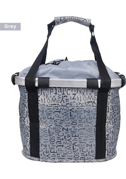 Gri Tarzı Bisiklet Sepeti Gidon Pannier Bisiklet Taşıma Taşımaları Tutucu Bisiklet Binme Kılıfı Döngüsü Bisiklet Ön Bagaj Çantası 3.0kg Yük (Yurt Dışından)