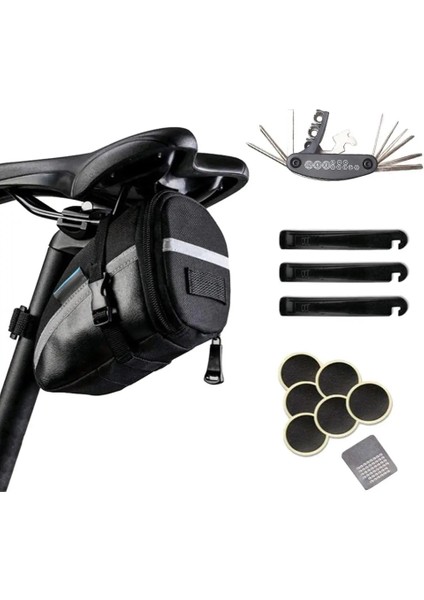 Çanta ve Tamir Takımı Stili Siyah Kuyruk Çantası Mtb Yol i Koltuk Minderi Çanta Arka Koltuk Çantası Tutkalsız Lastik Tamir Aletleri Tamir Takımları (Yurt Dışından)