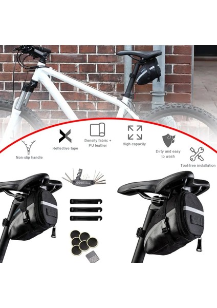 Çanta ve Tamir Takımı Stili Siyah Kuyruk Çantası Mtb Yol i Koltuk Minderi Çanta Arka Koltuk Çantası Tutkalsız Lastik Tamir Aletleri Tamir Takımları (Yurt Dışından) fırsatları