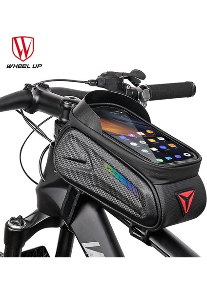 051 7.0 Inç 1 Stil Wheel Up Bisiklet Çantası Su Geçirmez Bisiklet Üst Ön Tüp Çerçeve Çanta Büyük Kapasiteli Mtb Yol Bisikleti 7 Telefon Çantası Bisiklet Aksesuarları (Yurt Dışından) modelleri
