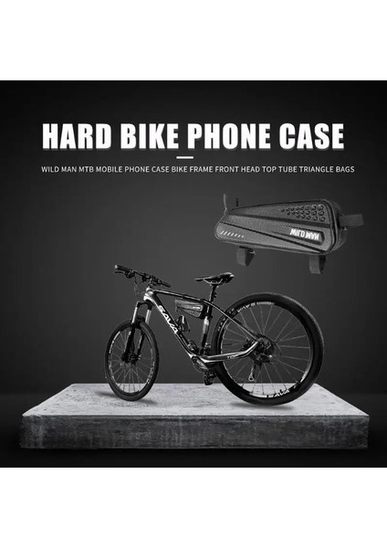 F Doğru Stil Wıld Man Bisiklet Üçgen Çanta Çok Fonksiyonlu Sert Kabuk Mtb Bisiklet Çantaları Bisiklet Kılıfı Ön Üst Tüp Telefon Kılıfı Mtb Aksesuarları (Yurt Dışından) fırsatları