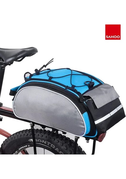 Yağmurluk Stili Sahoo 13L Bisiklet Bagaj Taşıma Çantası Mtb Bagaj Arka Koltuk Raf Raf Pannier Bisiklet Saklama Çantası Omuz El Taşıma (Yurt Dışından) modelleri
