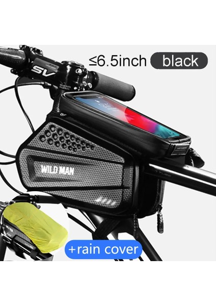 B018 Siyah Stil Wıld Man Bisiklet Telefon Çantası Yağmur Geçirmez Bisiklet Ön Çanta Dokunmatik Telefon Kılıfı Mtb Bisiklet Üst Tüp Çanta Bisiklet Aksesuarları (Yurt Dışından)