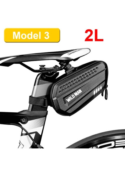 2l Tarzı 2l Sert Kabuk Bisiklet Eyer Çantası Su Geçirmez Bisiklet Panniers Mtb Yol Bisikleti Arka Alet Çantası Gece Yansıtıcı Çanta Bisiklet Aksesuarları (Yurt Dışından)