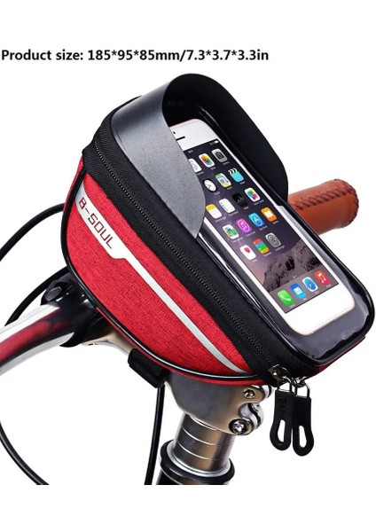 Kırmızı Bir Stil Bisiklet Çantası Bisiklet Telefon Tutucu Dağ Bisikleti Su Geçirmez Çanta Dokunmatik Ekran Cep Telefonu Standı Su Geçirmez Akıllı Cep Bolsa Bicicleta (Yurt Dışından)