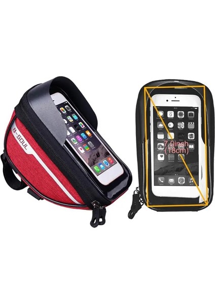 Kırmızı Bir Stil Bisiklet Çantası Bisiklet Telefon Tutucu Dağ Bisikleti Su Geçirmez Çanta Dokunmatik Ekran Cep Telefonu Standı Su Geçirmez Akıllı Cep Bolsa Bicicleta (Yurt Dışından) modelleri