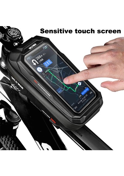 V10 Stili Diğer Wıld Man Bisiklet Çantası Telefon Tutucu Kılıf Su Geçirmez Dağ Yolu Çerçeve Ön Üst Tüp Bisiklet Çantası Gidon Mtb Bisiklet Aksesuarları (Yurt Dışından) indirimleri