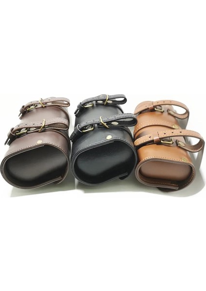Yeşil Küçük Stil Bisiklet Çantası Kahverengi Siyah Motosiklet Eyer Çantaları Pu Deri Motosiklet Yan Alet Çantası Kuyruk Bagajı Moto Evrensel Bisiklet Pannier (Yurt Dışından) indirimleri