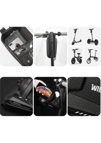 4l Tarzı Evrensel Elektrikli Scooter Çantası Kafa Kolu Çanta Eva Sert Kabuk Çanta Xiaomi M365 Için Es1 Es2 Es3 Es4 Bisiklet Aksesuarları (Yurt Dışından) fiyatları