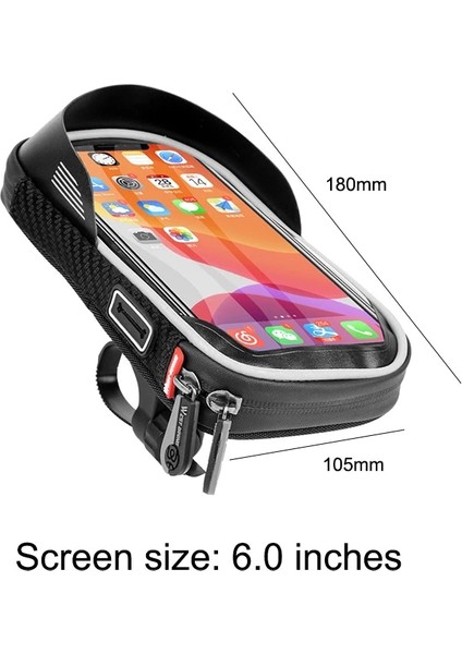 No.19 Tarzı Wıld Man Bisiklet Çantası Sert Kabuk Karbon Fiber Doku Su Geçirmez Dokunmatik Ekran Bisiklet Ön Üst Tüp Çanta Kılıfı Mtb Bisiklet Aksesuarı (Yurt Dışından)