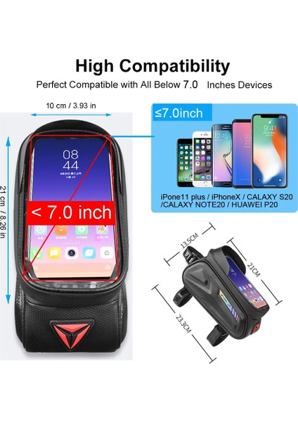 WL03 Renkli Logo Stili Tekerlek U Yeni Bisiklet Çantası Ön Üst Tüp Bisiklet Çantası 7.0 Su Geçirmez Telefon Kılıfı Dokunmatik Ekran Çantası Mtb Paketi Bisiklet Aksesuarları (Yurt Dışından) modelleri