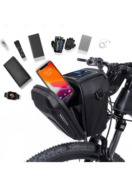 Mtb Bisiklet Kafası Asılı Çanta Yağmur Geçirmez Su Geçirmez Elektrikli Scooter Eva Sert Kabuk Gidon Çantası Kick Scooter Kamera 3l Kılıfı (Yurt Dışından) fırsatları