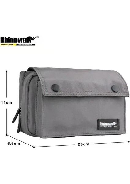 X2012 Gri Stili Rhınowalk Bisiklet Gidon Çantası Katlanır Çok Fonksiyonlu Ön Çerçeve Bisiklet Pannier Seyahat Depolama Çanta (Yurt Dışından)