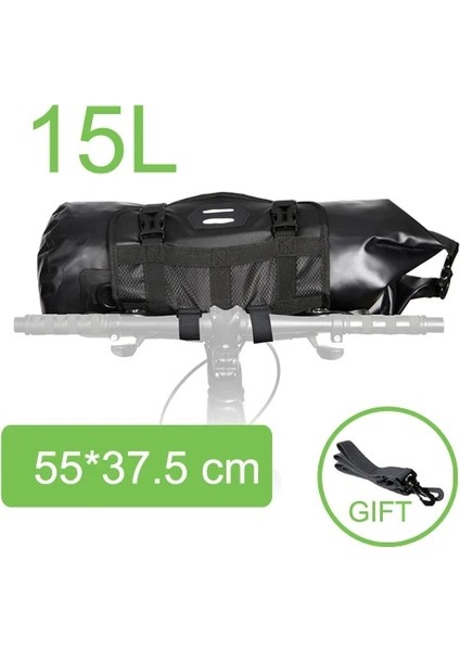 15L Siyah Stil Bisiklet Ön Tüp Çanta Su Geçirmez Bisiklet Gidon Sepet Paketi 3lllll Bisiklet Ön Çerçeve Pannier Bisiklet Aksesuarları (Yurt Dışından)