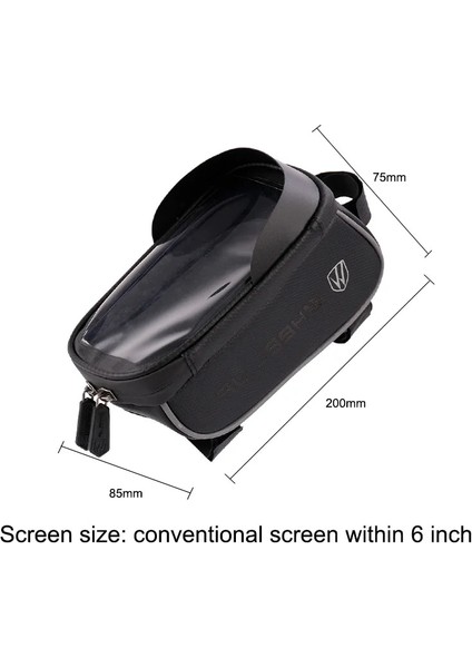 J Tarzı Wıld Man Bisiklet Çantası Sert Kabuk Karbon Fiber Doku Bisiklet Üst Tüp Çanta Yağmur Geçirmez Dokunmatik Ekran Bisiklet Telefonu Çanta Bisiklet Aksesuarları (Yurt Dışından)