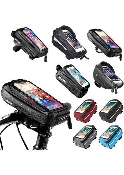 J Tarzı Wıld Man Bisiklet Çantası Sert Kabuk Karbon Fiber Doku Bisiklet Üst Tüp Çanta Yağmur Geçirmez Dokunmatik Ekran Bisiklet Telefonu Çanta Bisiklet Aksesuarları (Yurt Dışından) modelleri