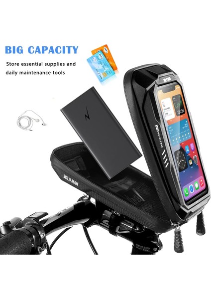 X2 Beyaz Stil Wıldman Bisiklet Çantası Su Geçirmez Ön Çerçeve Dağı Bisiklet Çantası Dokunmatik Ekran Telefon Tutucu Çanta Kılıf Bisiklet Mtb Paketi Bisiklet Aksesuarları (Yurt Dışından) fırsatları