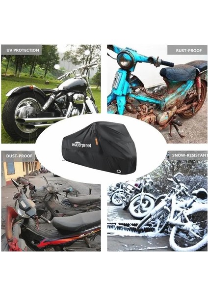 Bisiklet Tarzı Için Motosiklet Örtüsü Bisiklet Su Geçirmez Toz Geçirmez Moto Yağmur Örtüsü Açık Uv Koruyucu Scooter Kapağı Kapalı Kilit Delikleri Tasarım Aksesuarı (Yurt Dışından) fiyatları