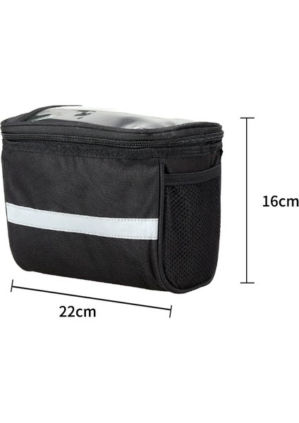 Siyah Stil Bisiklet Bisiklet Yalıtımlı Ön Çanta Mtb Bisiklet Telefon Tutacağı Gidon Çanta Sepet Pannier Soğutucu Çanta Şerit Bisiklet Aksesuarları ile (Yurt Dışından)