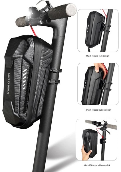 2l Stili Wıld Man Elektrikli Scooter Çantası Pu Eva Sert Kabuk Paketleri Bisiklet M365 Aksesuarları Için Taşınabilir Su Geçirmez Toz Geçirmez Bisiklet Kılıfı (Yurt Dışından) modelleri