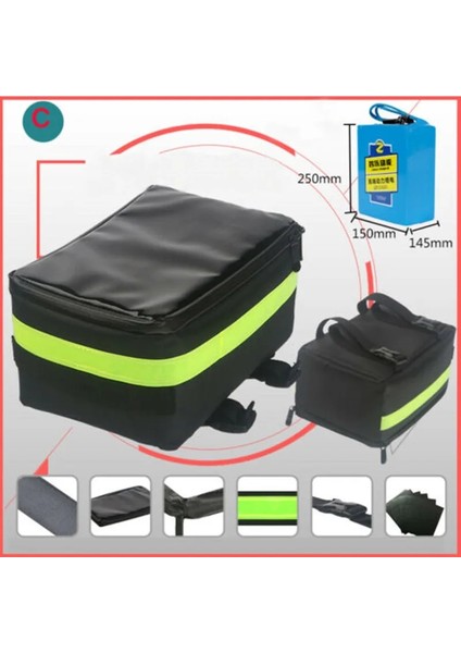 D Stili Pvc Pil Çantası Elektrikli Bisiklet Arka Çanta Depolama Bisiklet E-Bisiklet Panniers Kılıf Bisiklet Aksesuarları Çoklu Boyut Pil Çantası (Yurt Dışından) fırsatları