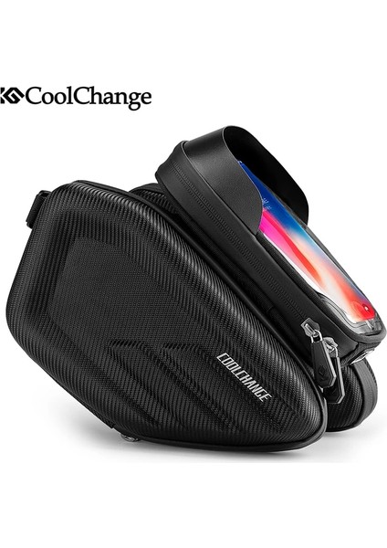 NO.12034 Stili Coolchange Su Geçirmez Bisiklet Çantası Çerçevesi Ön Baş Üstü Tüp Bisiklet Çantası Çift Ipouch 6.2 Inç Dokunmatik Ekran Bisiklet Çantası Aksesuarları (Yurt Dışından)