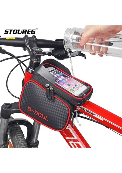 80106 Şerit Stili 4types Su Geçirmez Bisiklet Çantaları Yağmur Geçirmez Bisiklet Ön Dokunmatik Ekran Telefon Çantası Dağ Bisikleti Üst Tüp Çanta Bisiklet Için Bisiklet Çantası (Yurt Dışından)