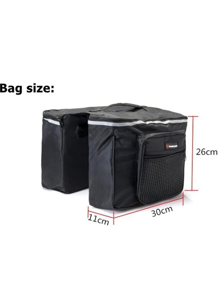 Siyah Stil 25L Mtb Bisiklet Eyer Çantası Arka Raf Taşıyıcı Bagaj Çantası Yüksek Kapasiteli 25L Bisiklet Çift Taraflı Kuyruk Koltuk Pannier Paketi Bagaj Bicycl (Yurt Dışından) indirimleri