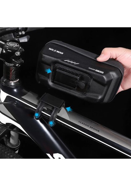 055-01 Stili Vahşi Adam Bisiklet Çantası Çerçeve Ön Üst Tüp Bisiklet Çantası Su Geçirmez Telefon Kılıfı Motosiklet Çantası Mtb Paketi Tutucu Bisiklet Aksesuarları (Yurt Dışından)