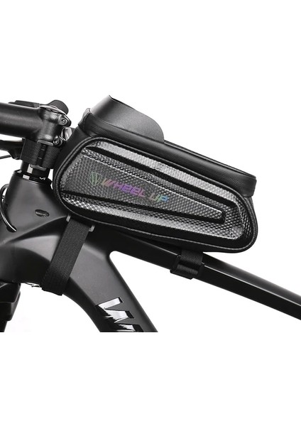 B41 Beyaz Stil Wheel Up Bisiklet Çantası Su Geçirmez Dokunmatik Ekran Büyük Kapasiteli Üst Ön Tüp Çerçeve 6.one Kılıf Dokunmatik Ekran Bisiklet Yol Çantası (Yurt Dışından) fırsatları