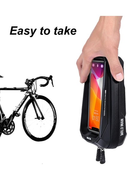 V23-03 Stili Diğer Bisiklet Çantası Telefon Tutucu Dağı Bisiklet Telefonu Destek Kılıfı Handerbar Su Geçirmez Çerçeve Üst Tüp Mtb Çanta Aletleri Aksesuarları Vahşi Adam (Yurt Dışından) indirimleri