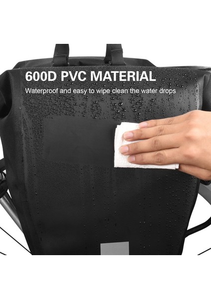 1.5l Tarzı Sahoo 10LL Büyük Kapasiteli Su Geçirmez Bisiklet Bagaj Çantası Bisiklet Arka Raf Çantası Bisiklet Pannier Çantası Seyahat Çantası (Yurt Dışından)