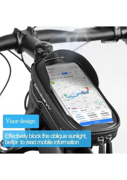 2022 SG03 Eyer Çanta Stili 7. Dokunmatik Ekran Telefon Kılıfı Çanta Bisiklet Bisiklet Ön Üst Tüp Çanta Su Geçirmez Bisiklet Mtb Çerçeve Gidon Çantası Için Telefon Montajı (Yurt Dışından)