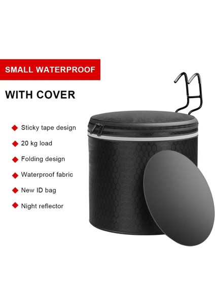 Siyah Küçük Stil Bisiklet Sepeti Su Geçirmez Gidon Pannier Çantaları Pet Alışveriş Banliyö Kamp ve Dış Mekan Için Ayrılabilir Yansıtıcı Bisiklet Çantası (Yurt Dışından)