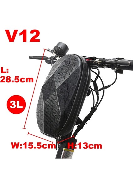 V12 Stili Diğer Elektrikli Scooter Çantası Aksesuarları Bisiklet 3l 4l Yetişkin Çocuklar Için Su Geçirmez E Xiaomi Scooter Ön Çanta Bisiklet Parçaları M365 Yağmur Geçirmez (Yurt Dışından)