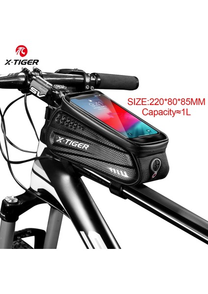 Es3 Stili X-Tıger Büyük Kapasiteli Eva Bisiklet Çantası Mtb Bisiklet Üst Tüp Çanta Suya Dayanıklı Dokunmatik Telefon Tutucu Kılıf Çanta Bisiklet Aksesuarları (Yurt Dışından)