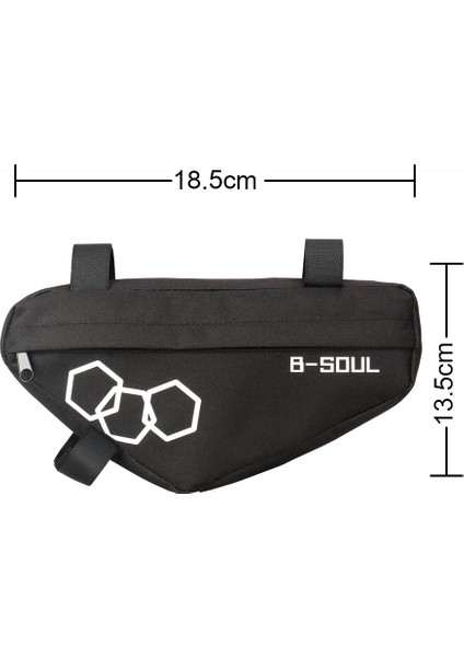 No.6 Tarzı Bisiklet Üçgen Çanta Aşınmaya Dayanıklı B-Soul Dağ Yolu Bisikleti Üçgen Çanta Su Geçirmez Sert Kabuk Büyük Kapasiteli Çanta (Yurt Dışından)