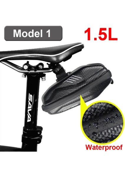 1.5l Su Geçirmez Stil 2l Sert Kabuk Bisiklet Eyer Çantası Su Geçirmez Bisiklet Panniers Mtb Yol Bisikleti Arka Alet Çantası Gece Yansıtıcı Çanta Bisiklet Aksesuarları (Yurt Dışından)