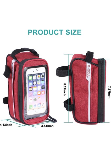 6 Inç Siyah Stil Su Geçirmez Bisiklet Çantası Naylon Bisiklet Bisiklete Binme Cep Telefonu Çantası Kılıf 5.5'' 6'' Bisiklet Panniers Çerçeve Ön Tüp Çanta Aksesuarları (Yurt Dışından) modelleri