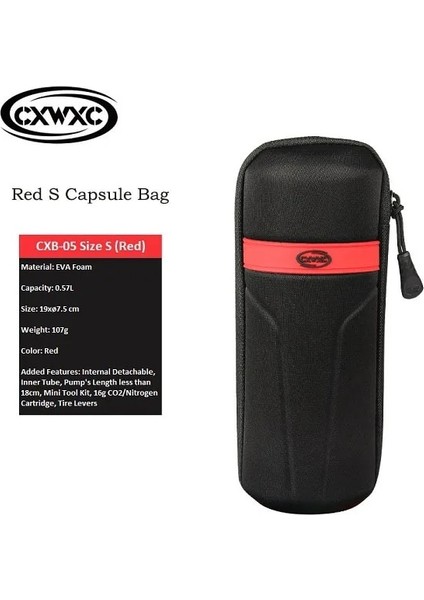 Kırmızı S Kapsül Çanta Stili Cxwxc Mtb Eva Kapsül Çanta Yol Bisikleti Onarım Aracı Saklama Çantası Bisiklet Temel Dişli Kapsül Pannier Bisiklet Şişe Kutusu Saklayabilir (Yurt Dışından)